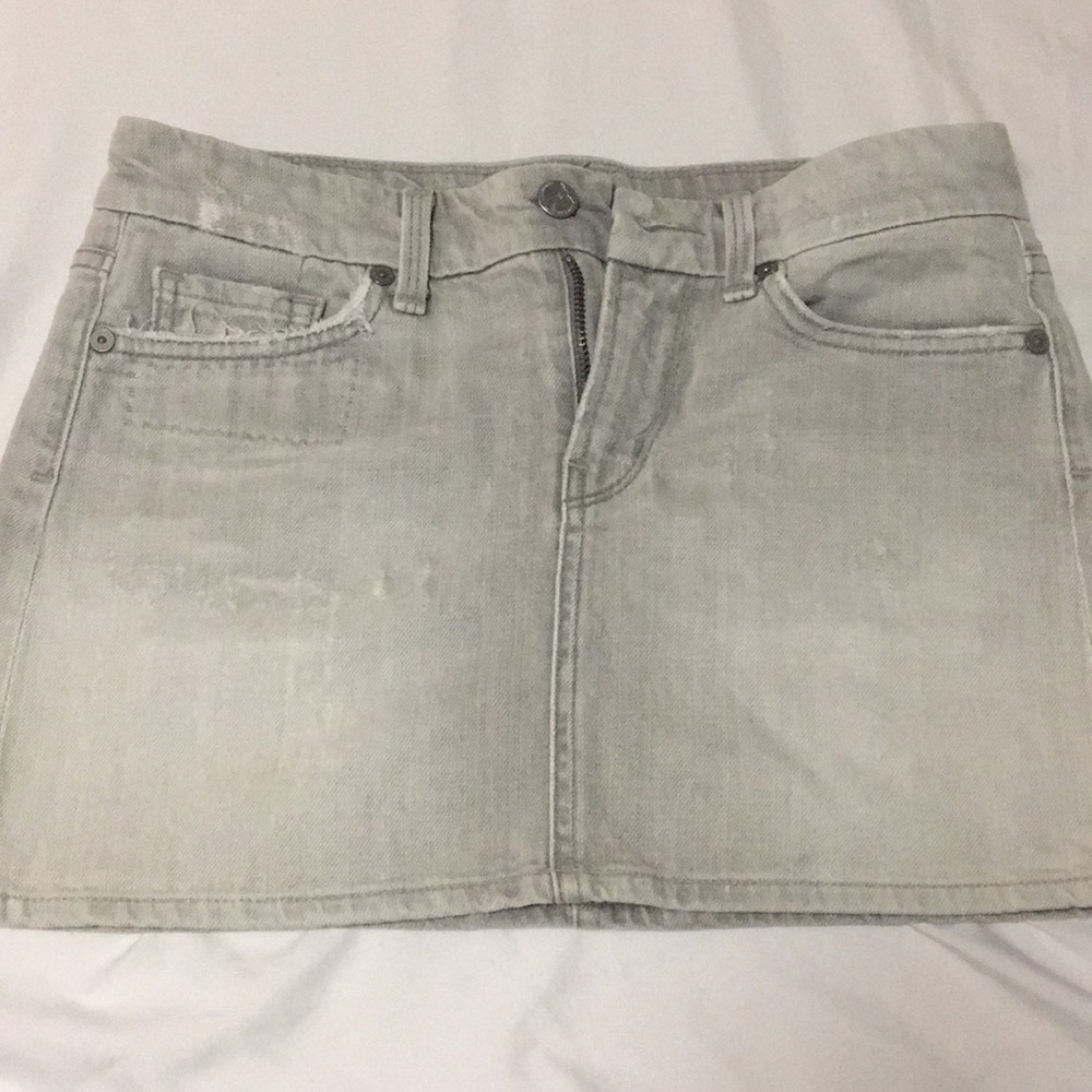 Citizens of humanity gray mini jean skirt